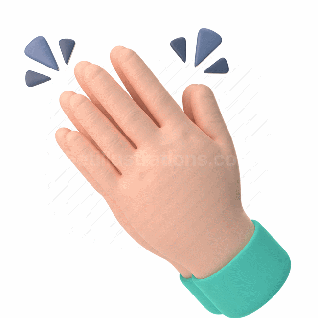 emoticon, emoji, sticker, gesture, clap, hand, light